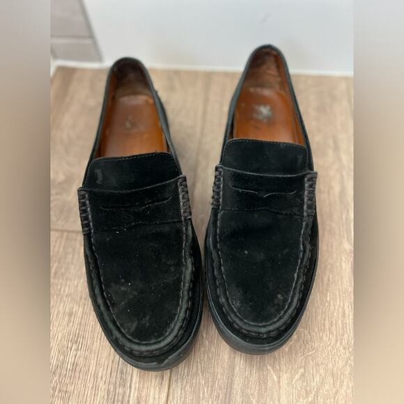 Men’s TODS Black Suede Penny Loafers Size 10 main image 8